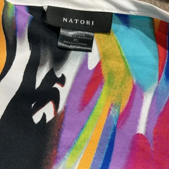 Natori Multicolor Abstract kimono - Picture 4 of 9